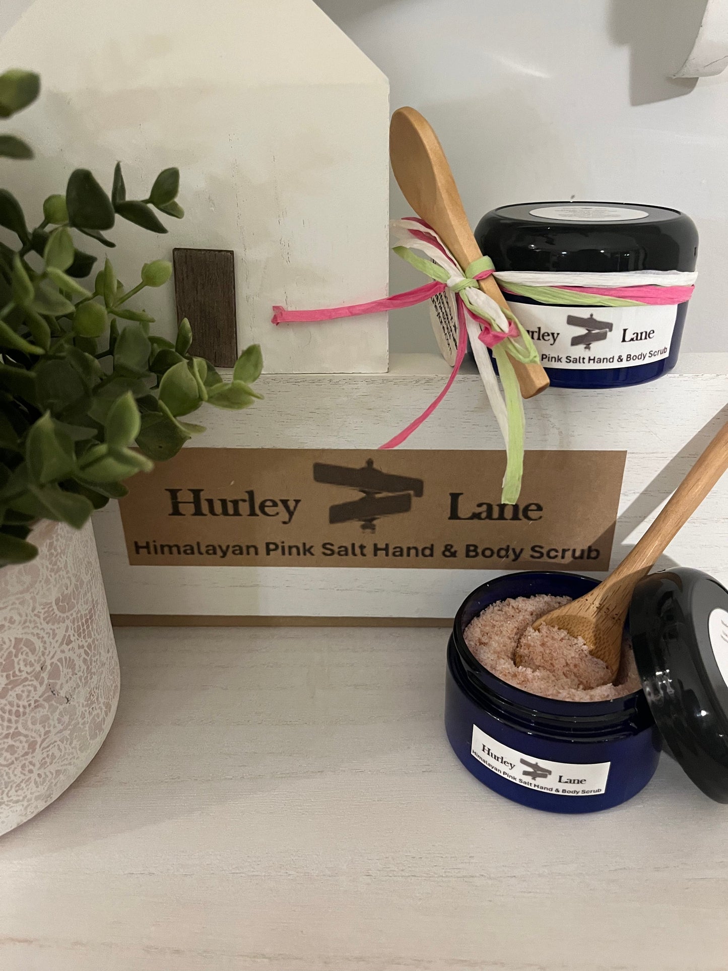 12.0 oz ( Spa) Himalayan Pink Salt Hand & Body Scrub BPA Free Plastic Shipping Jar