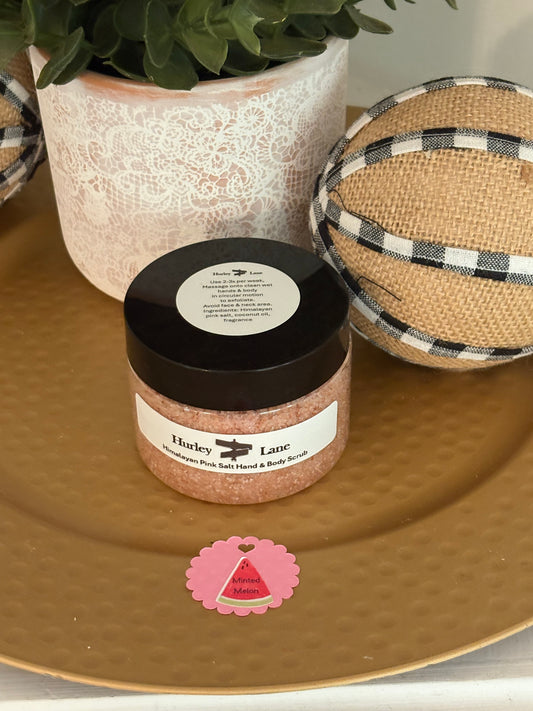 4 oz (Minted Melon) Himalayan Pink Salt Hand and Body Scrub