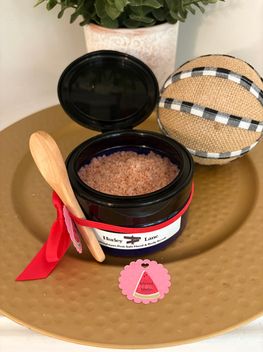 8 oz (Minted Melon) Himalayan Pink Salt Hand and Body Scrub