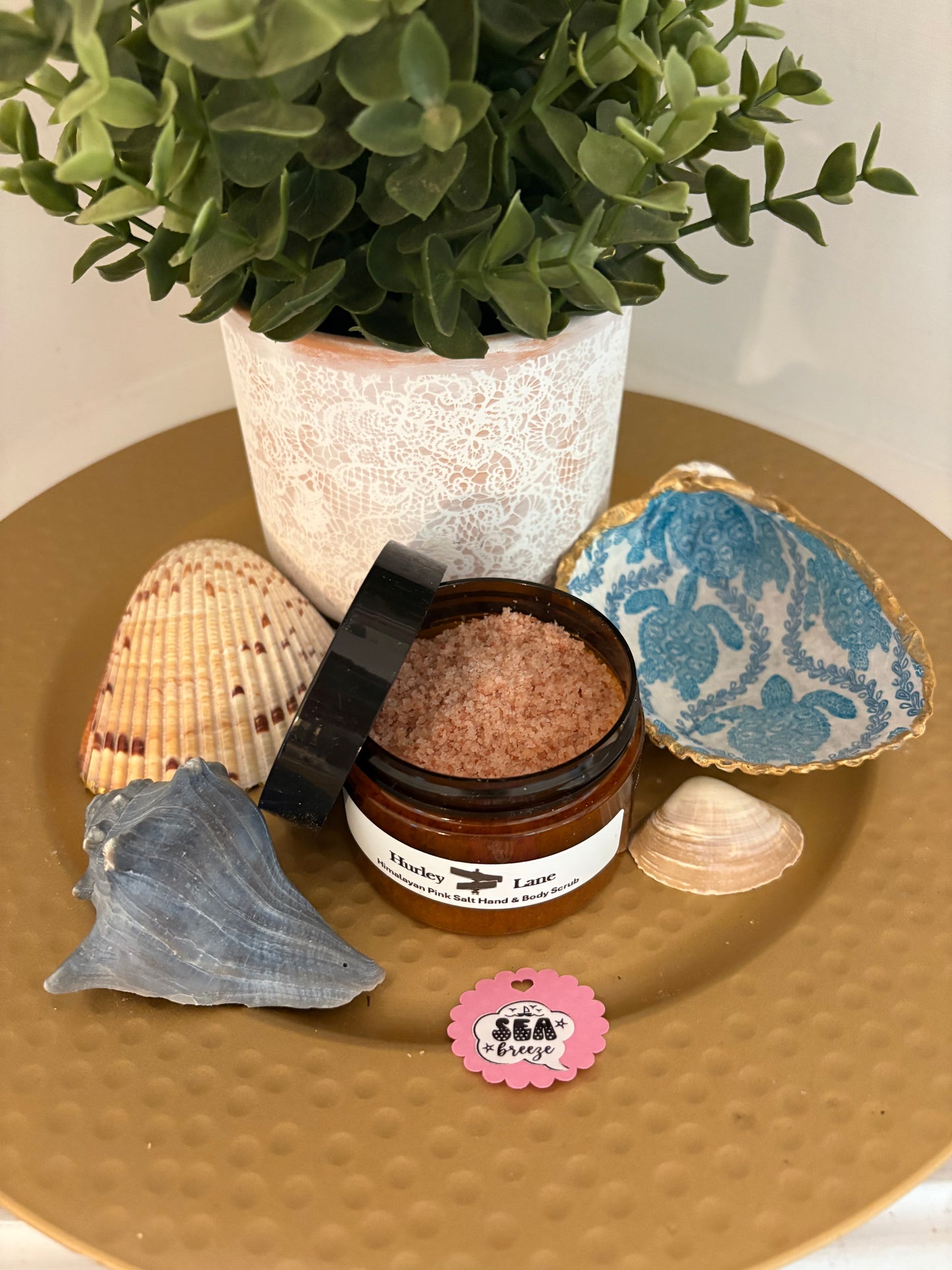 4 oz (Sea Breeze) Himalayan Pink Salt Hand and Body Scrub