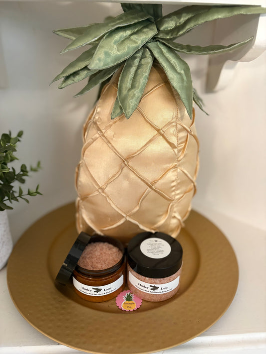 4 oz (Poppin Pineapple)Himalayan Pink Salt Hand and Body Scrub