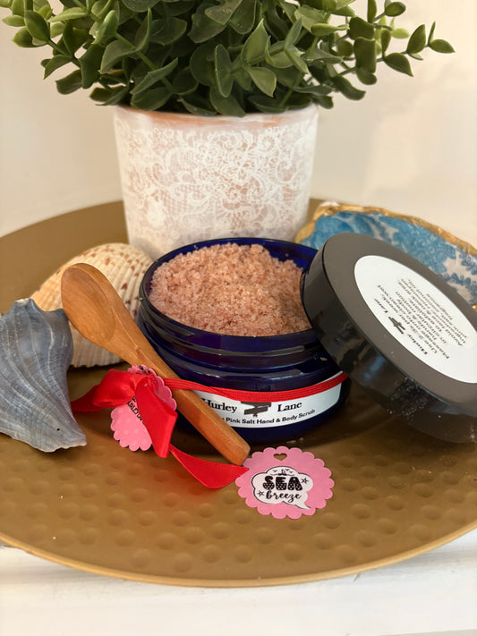 8 oz (Sea Breeze) Himalayan Pink Salt Hand and Body Scrub