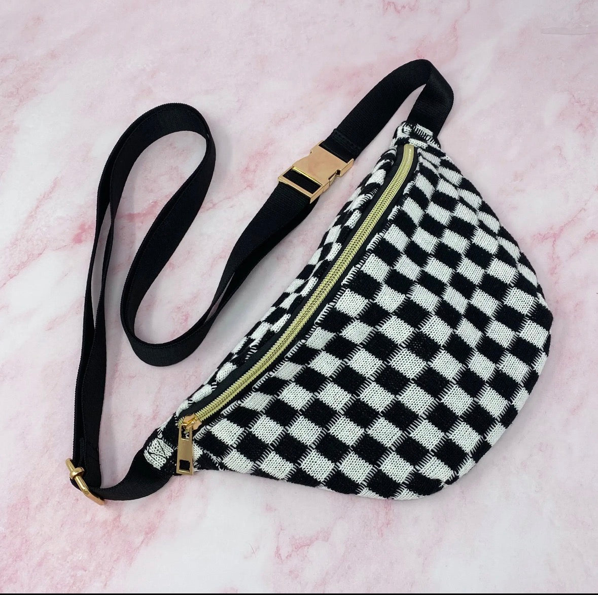 Check Yourself Belt Sling Bag (Black)